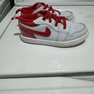 Nike Kids White and Red Sneakers